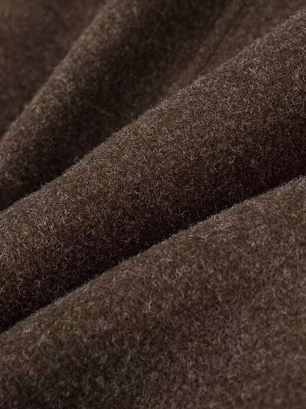 Langry fashion brown wool blanket with soft texture for casual coat