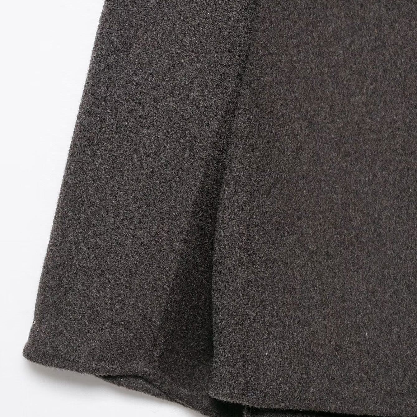 Charcoal gray wool skirt with subtle pleats in Langry fashion ملابس
