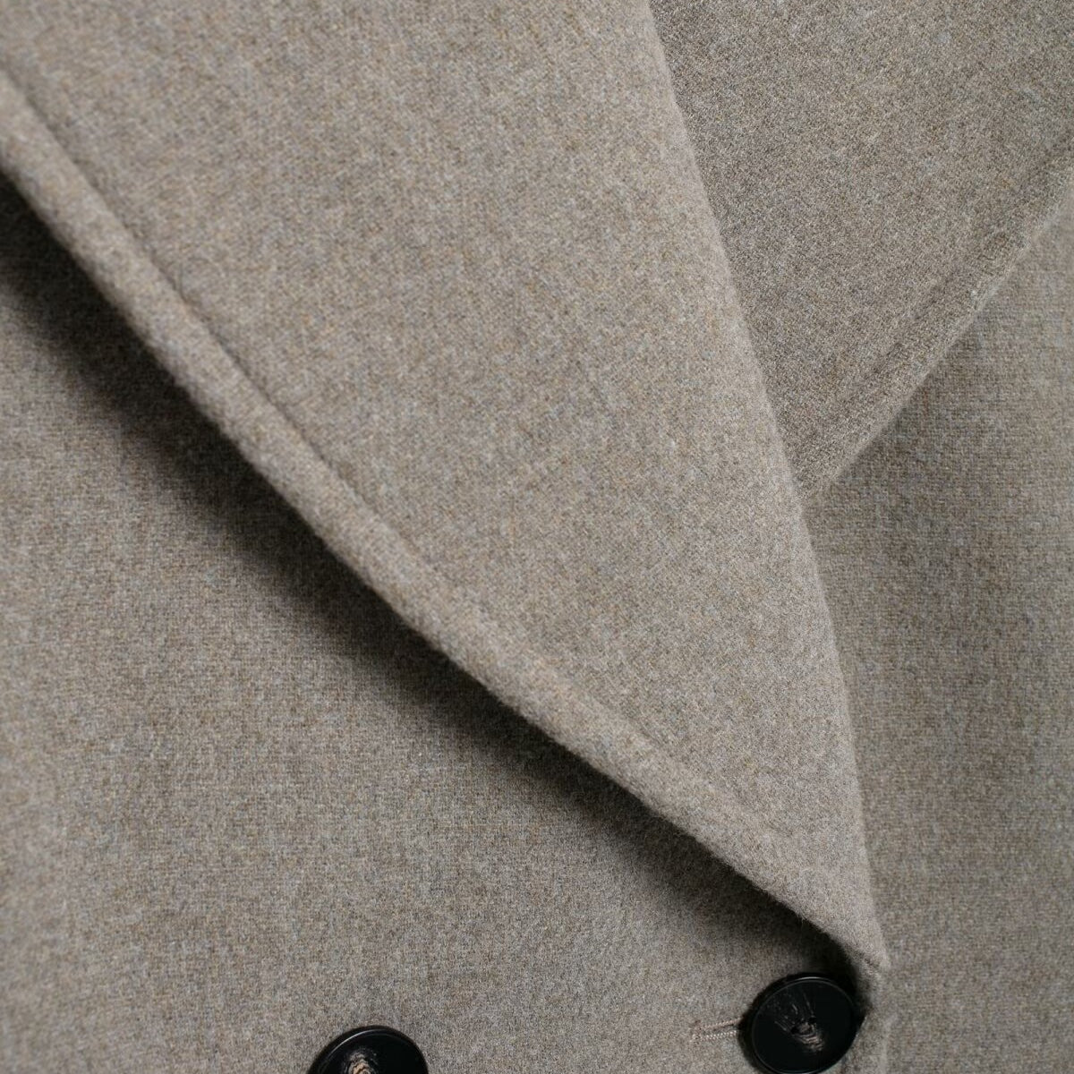 Langry fashion beige wool double-breasted blazer with black buttons