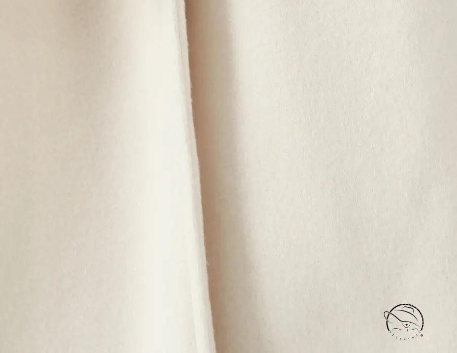 Elegant langry fashion coat with cream-colored cotton fabric texture