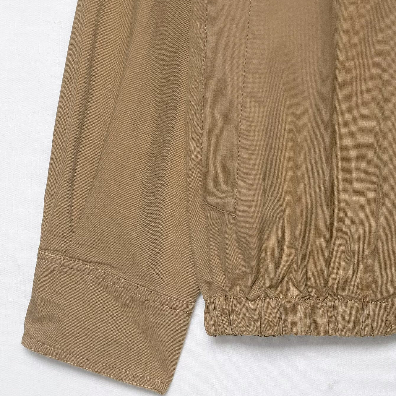 Elegant Langry fashion beige elastic waistband pants with drawstring