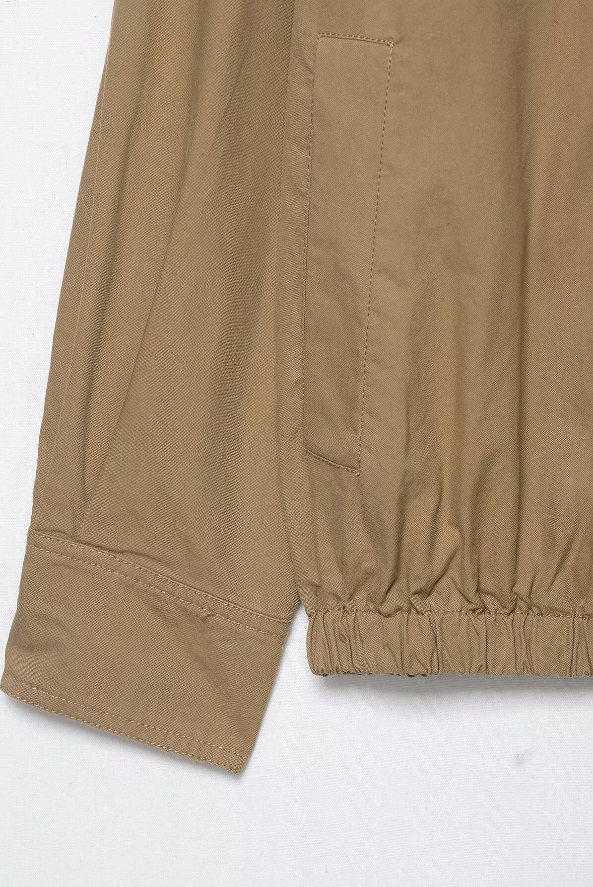 Elegant Langry fashion beige elastic waistband pants with drawstring