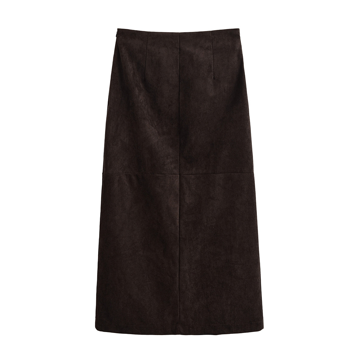 Brown leather apron with pockets for Langry fashion ملابس