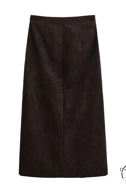 Brown leather apron with pockets for langry fashion ملابس skirt
