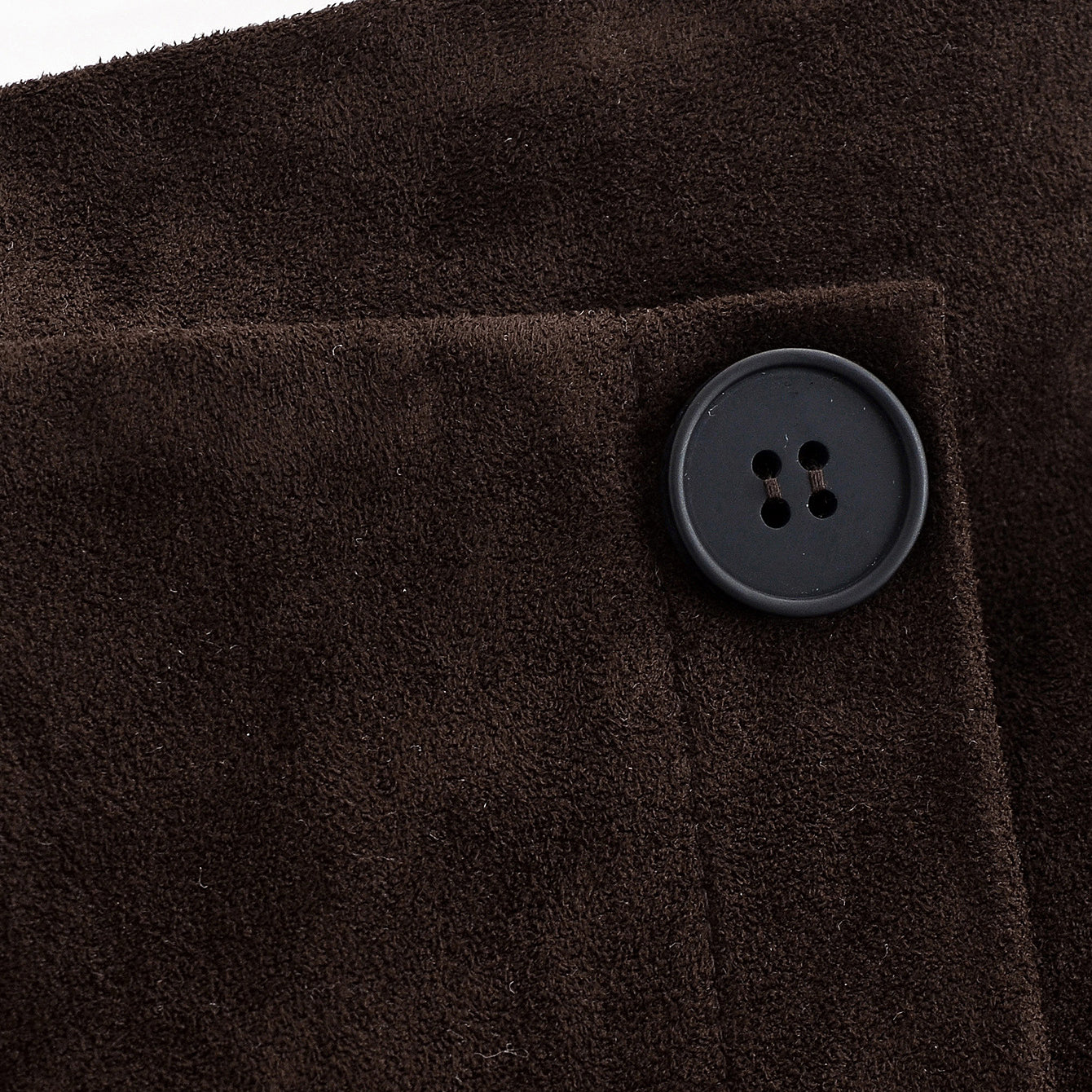 Brown suede jacket with black buttons in Langry fashion ملابس skirt