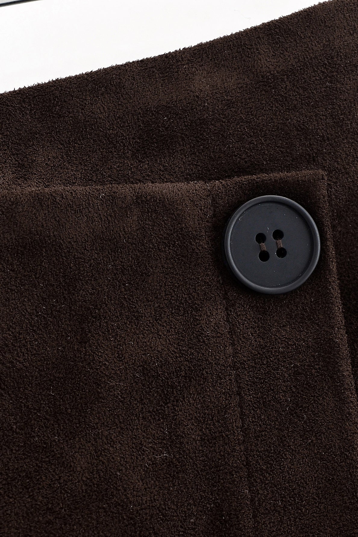 Brown suede jacket with black buttons in Langry fashion ملابس skirt