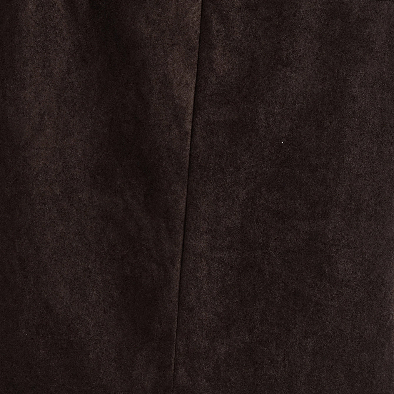 Brown suede langry fashion sheath skirt with front slit and sheen