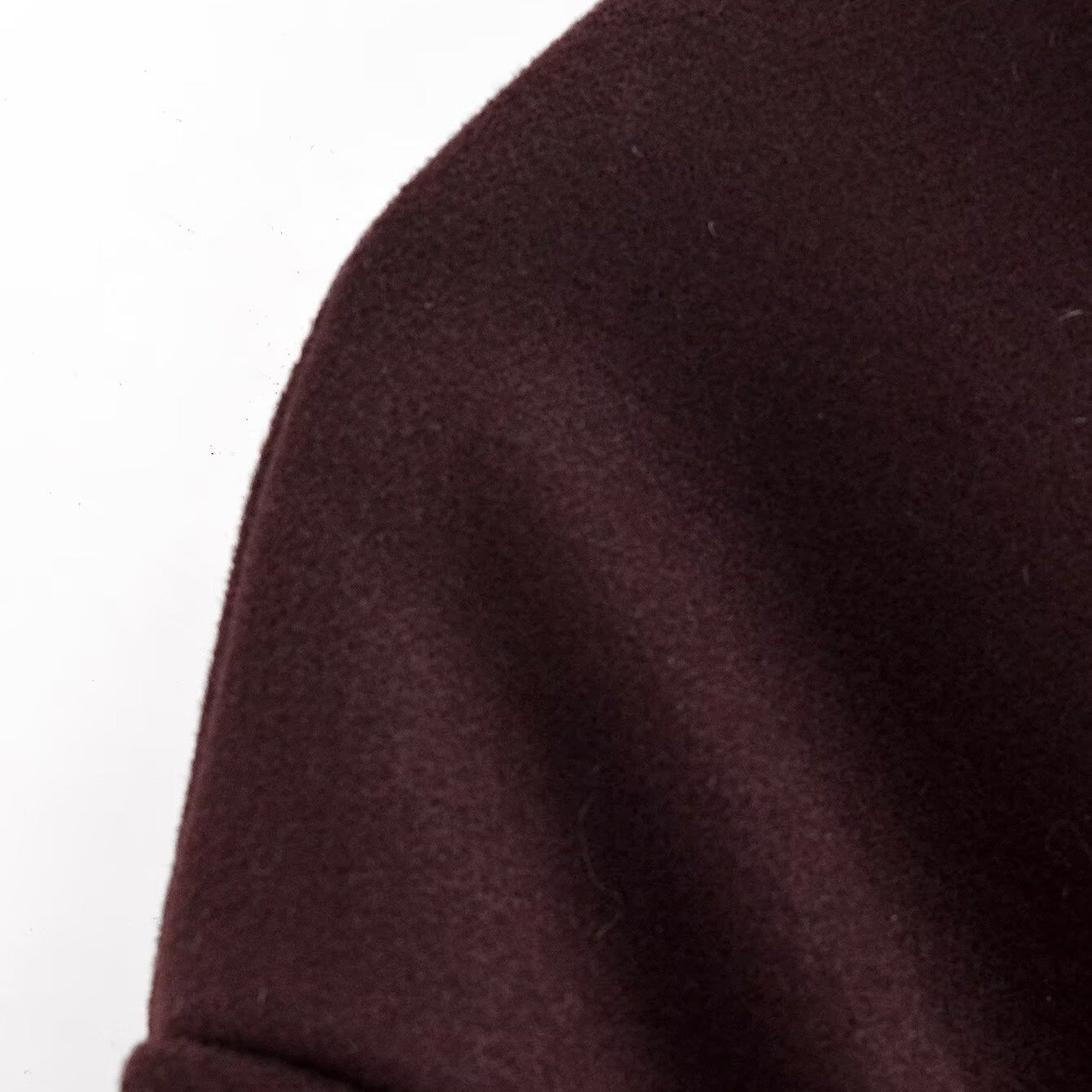 Maroon langry fashion fleece hoodie with ribbed cuffs and hem