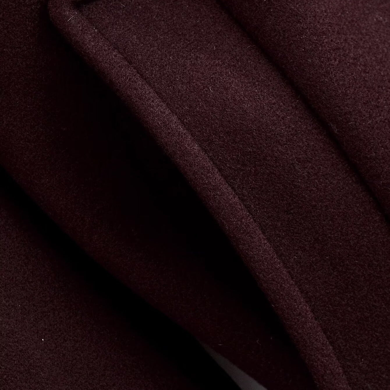 Langry fashion chocolate brown suede jacket with woolen retro elegance