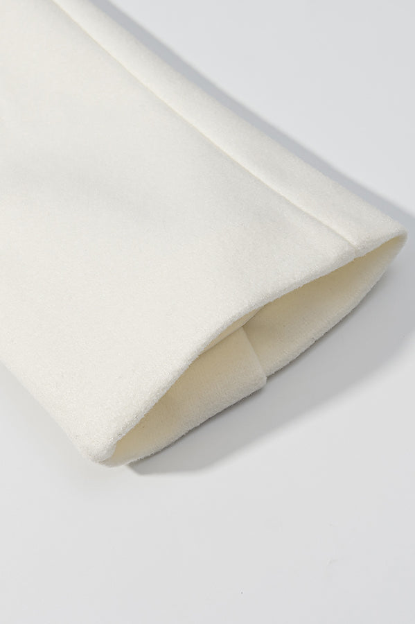 Cozy langry fashion cream pillow in woolen coat