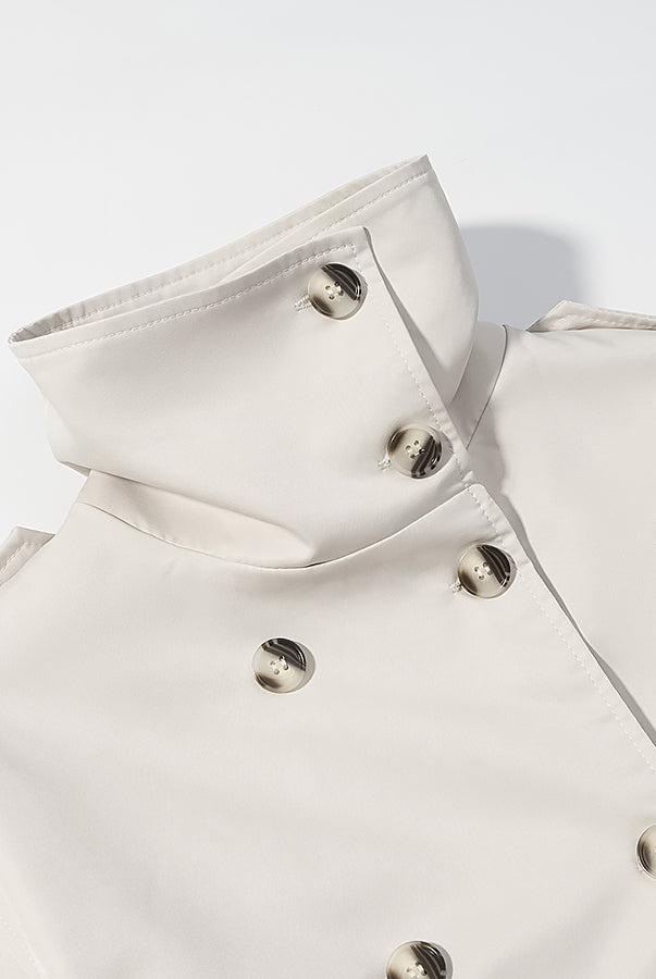 White Langry fashion chef’s jacket with silver buttons and trim