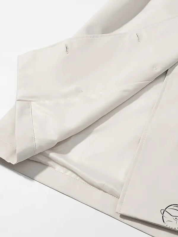 Windbreaker winter Langry fashion jacket with white cotton sheets set and satin trim