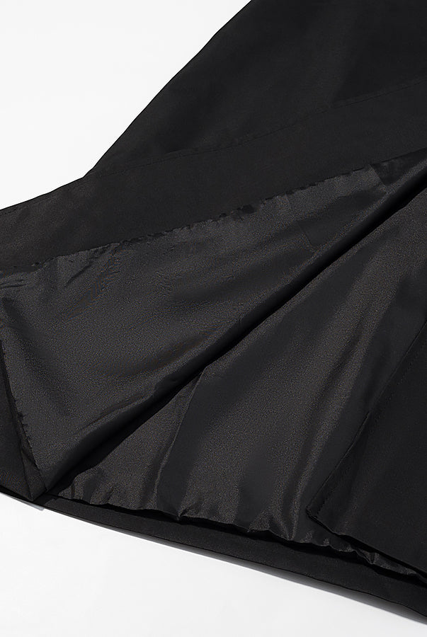 Fashionable langry black nylon rain jacket hood with waterproof drawstring