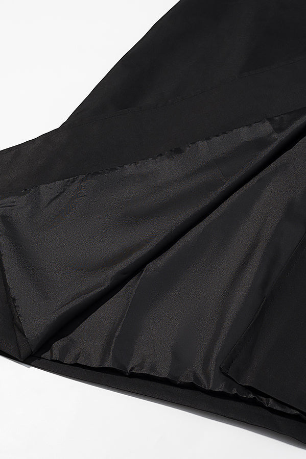 Fashionable langry black nylon rain jacket hood with waterproof drawstring