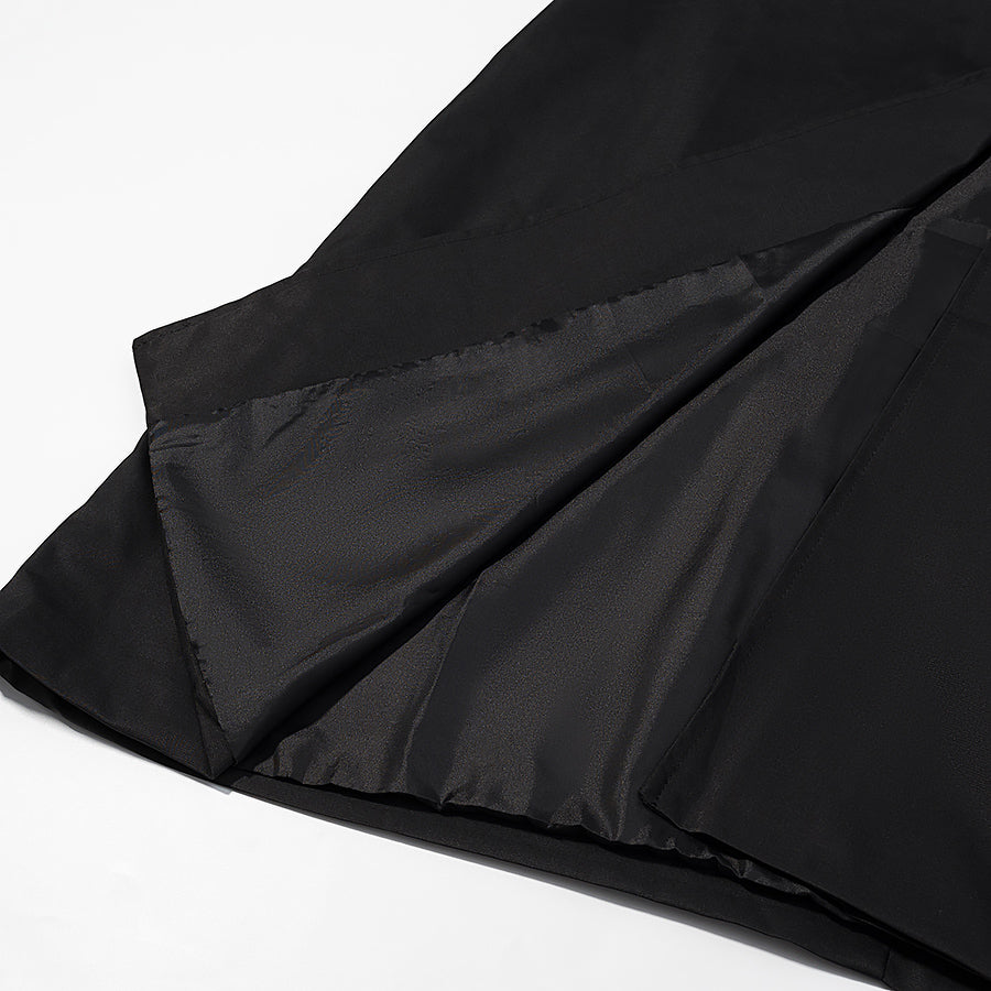 Fashionable langry black nylon rain jacket hood with waterproof drawstring