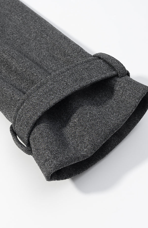 Langry fashion charcoal gray wool knee-high boot with jacket