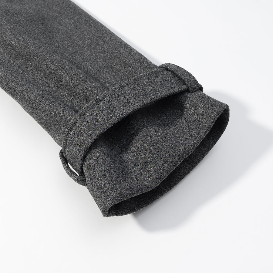 Langry fashion charcoal gray wool knee-high boot with jacket