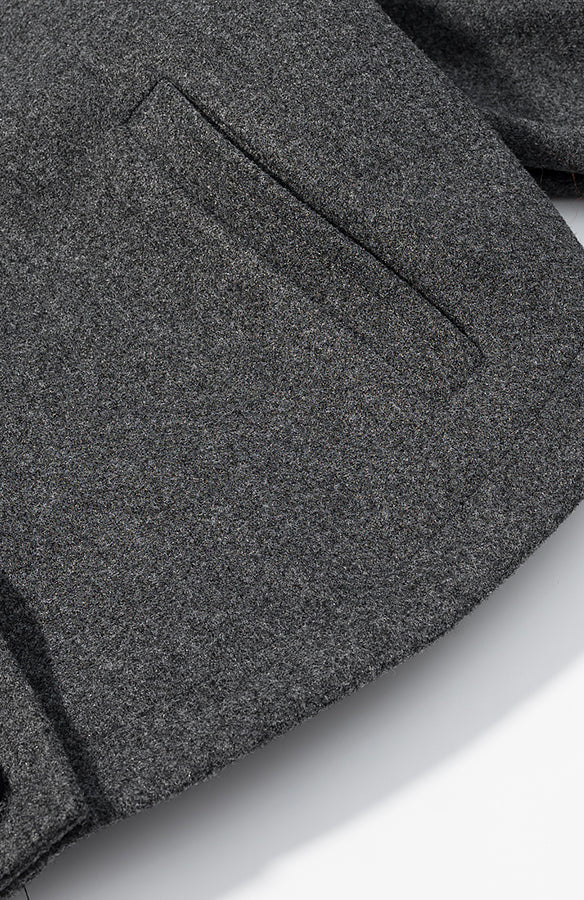 Charcoal gray wool blazer in Langry fashion ملابس jacket