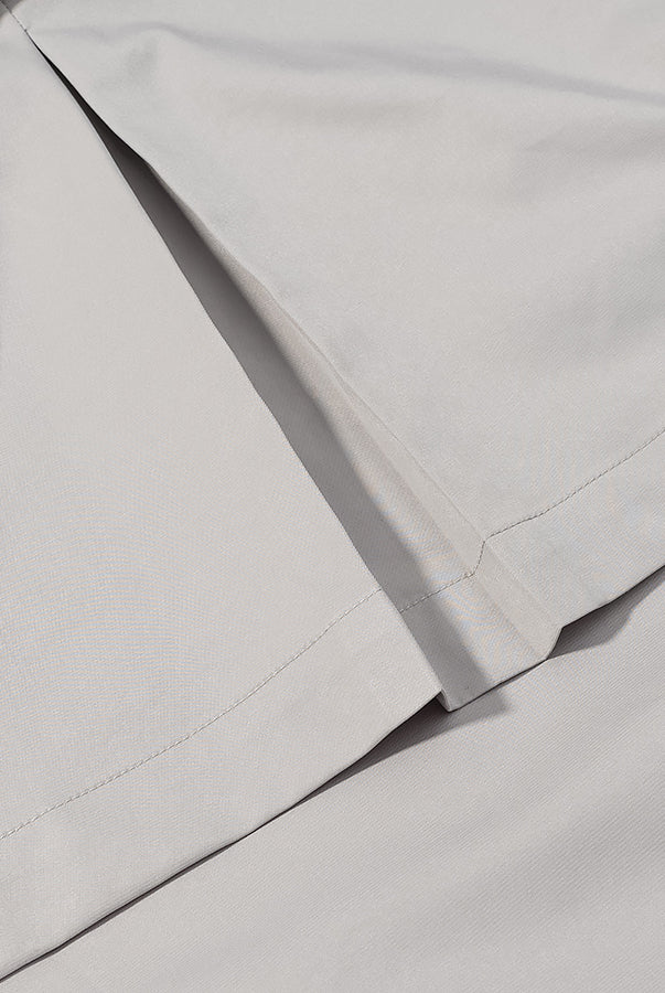 Langry fashion white satin pillowcase with hemmed edge and corner tuck for loose unique design long sleeve coat
