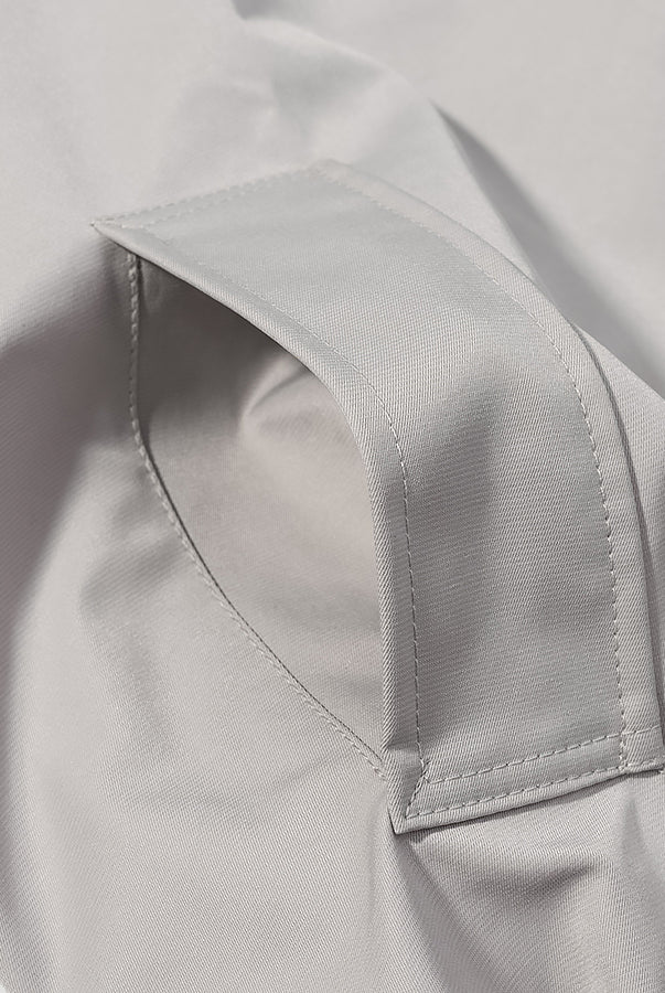 Light gray waterproof Langry fashion coat with pocket detail