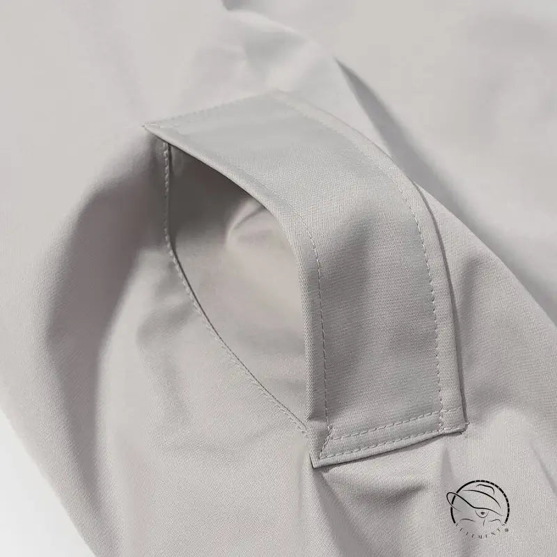 Light gray waterproof langry fashion jacket in loose unique long sleeve coat design