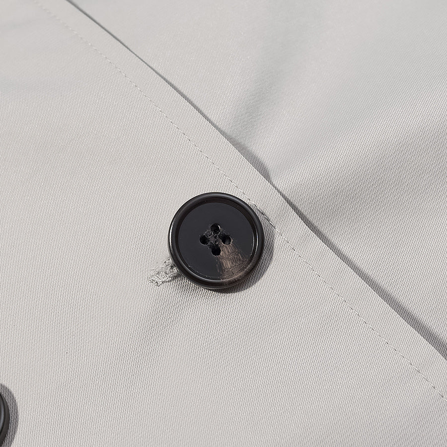 Black button on langry fashion loose long sleeve coat jacket