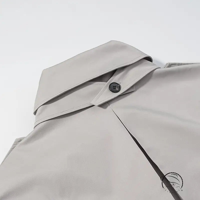 Light gray langry fashion shirt in loose unique long sleeve coat design