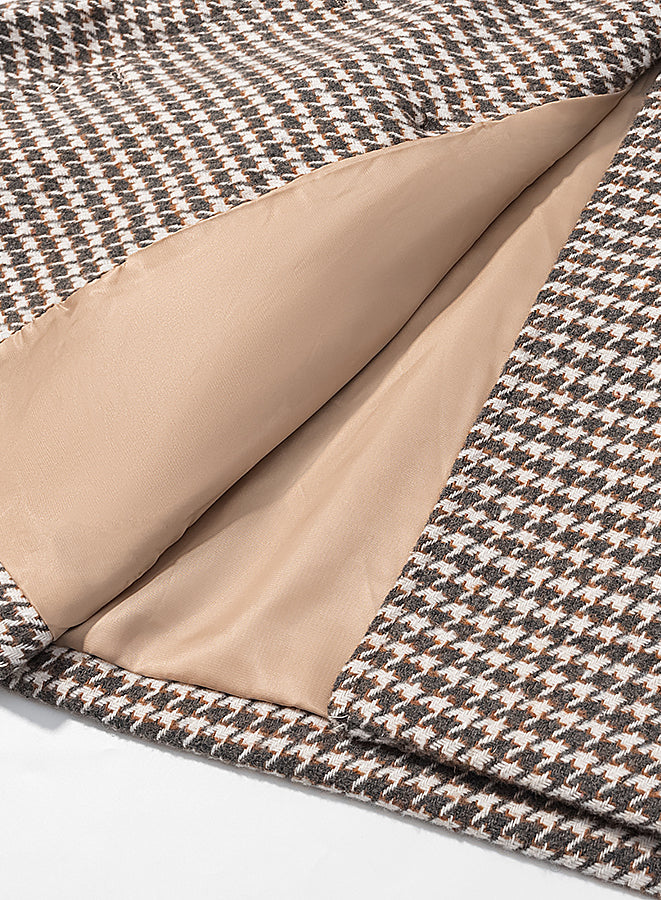 Langry houndstooth woolen throw blanket in retro fashion ملابس