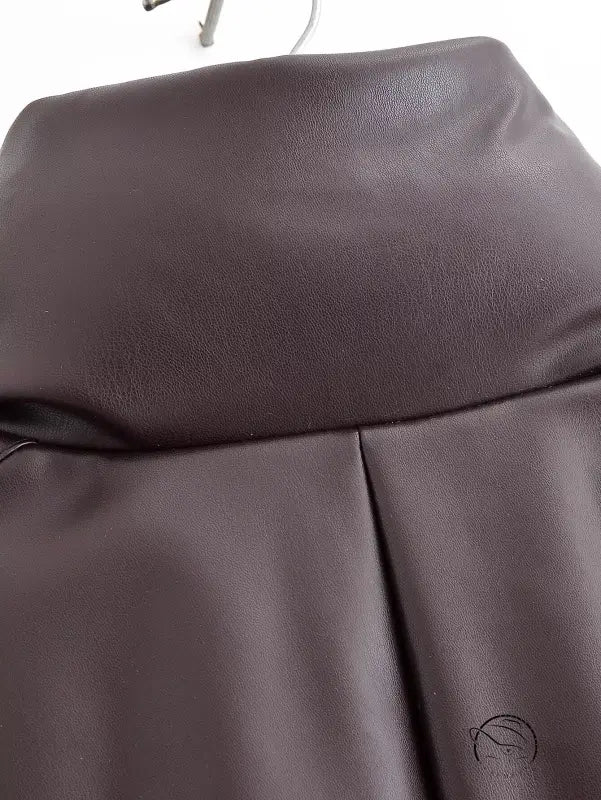 Fashion langry brown leather massage chair cover with headrest