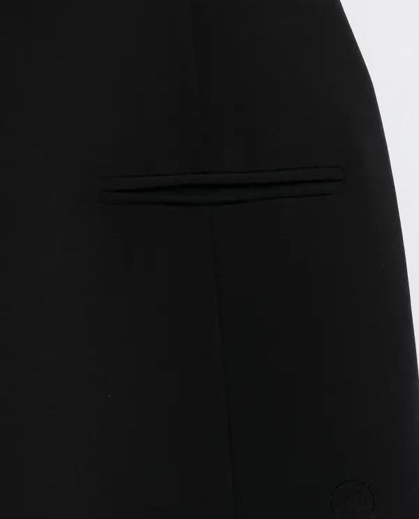 Enchanting short pleated pocket dress with black tailored coat