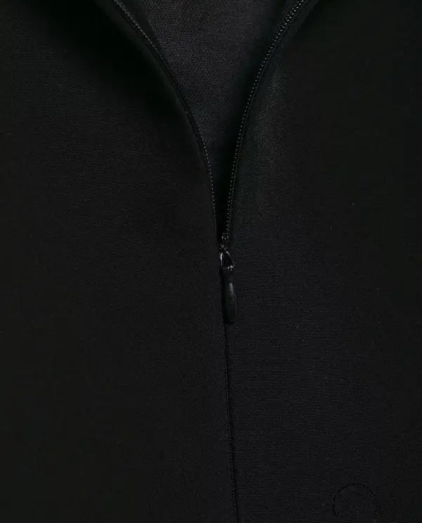 Black zipper on enchanting short pleated pocket dress