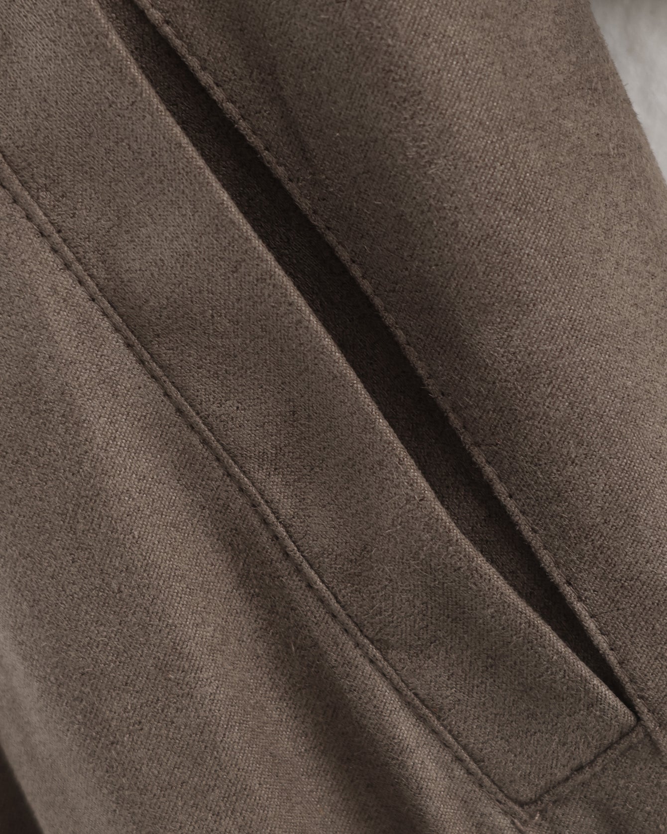 Close-up of Warm & Cozy langry suede jacket in fashion ملابس