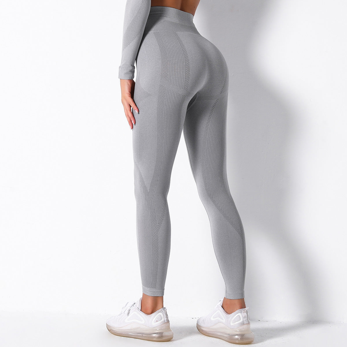 Gray seamless leggings from Bodybuilding Seamless Yoga Pants for stylish fitness fashion