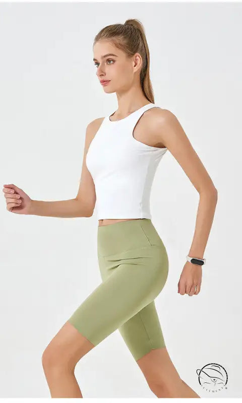 Round Neck Double Layer Sleeveless Sports Vest Women