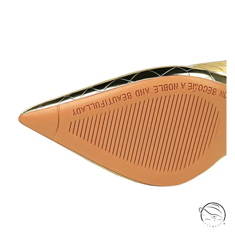 Metal Stone Pattern Retro High Heels