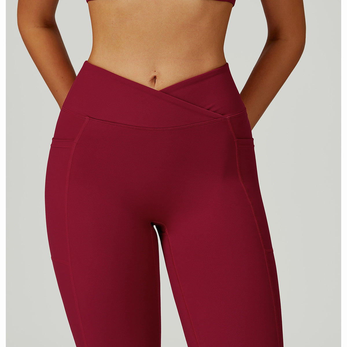 Cross Waist Wide Leg Bootcut Trousers Outdoor