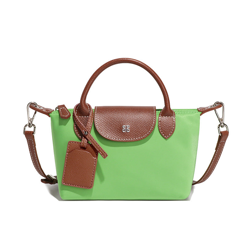 Green and brown Mini All Match Shoulder Bag by Langry, ideal for fashionable outfits