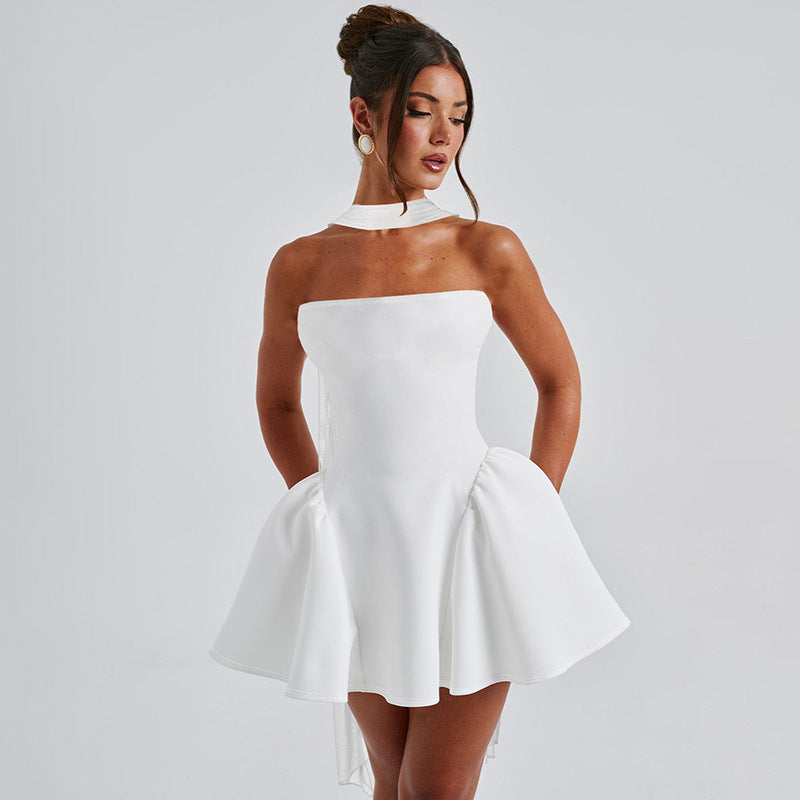 White strapless mini dress from Stunning Short Type Dress, ideal for fashionable langry occasions
