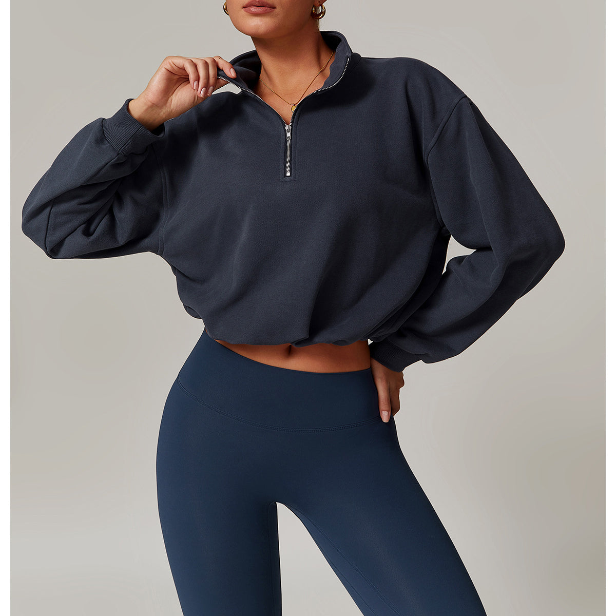 Casual Loose Sweatshirt Warm Running Fitness Top