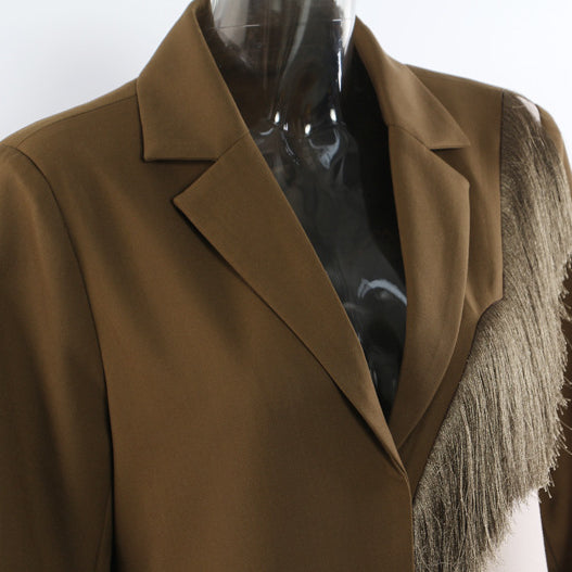 Early Autumn Personality Cutting Long Overcoat