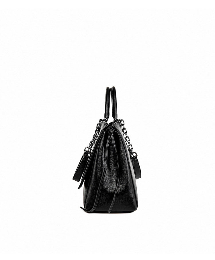 Langry fashion crocodile pattern stylish shoulder handbag with chain strap and tassel