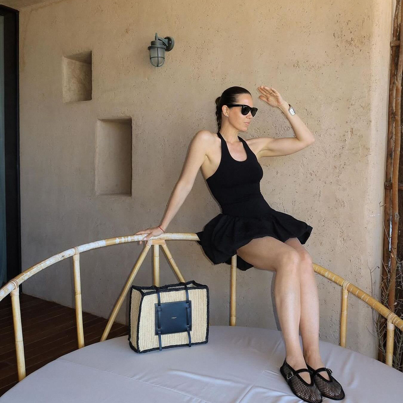 Shaped Vest Knitted Stitching Dress