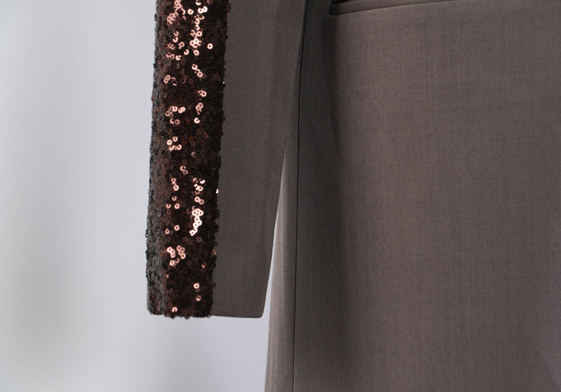 Early Autumn Heavy Stitching Mid Length Trench Coat