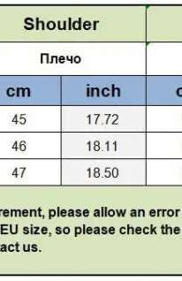Green and white faux fur coat size chart in cm and inches