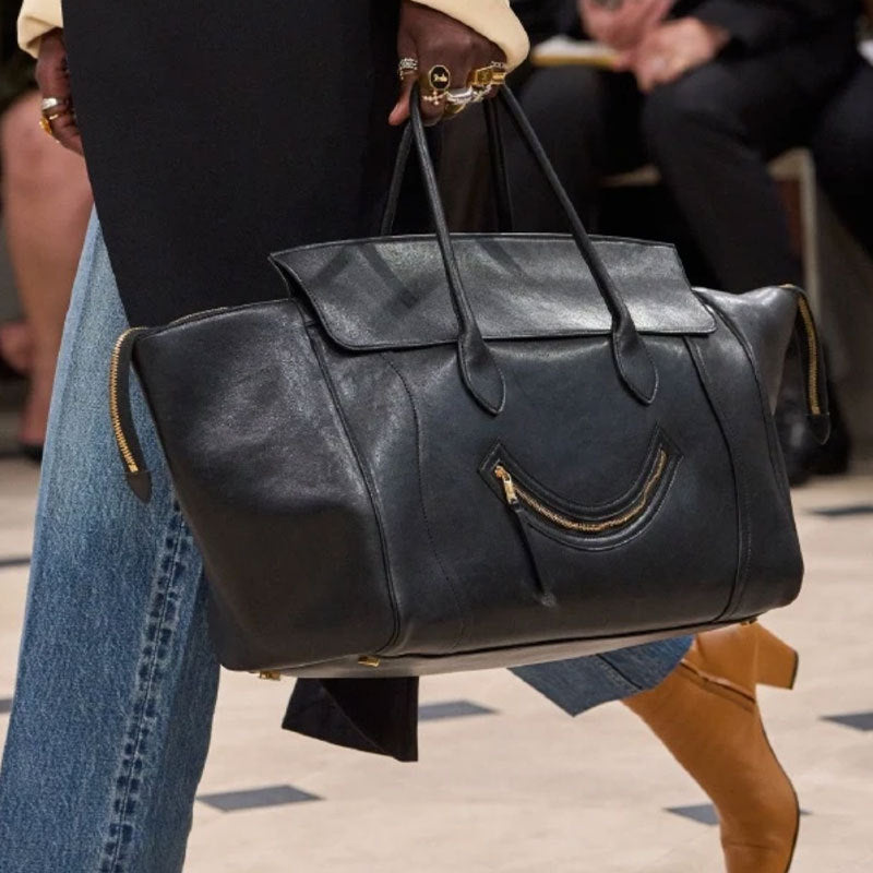 Elegant Soft Leather Office Handbag