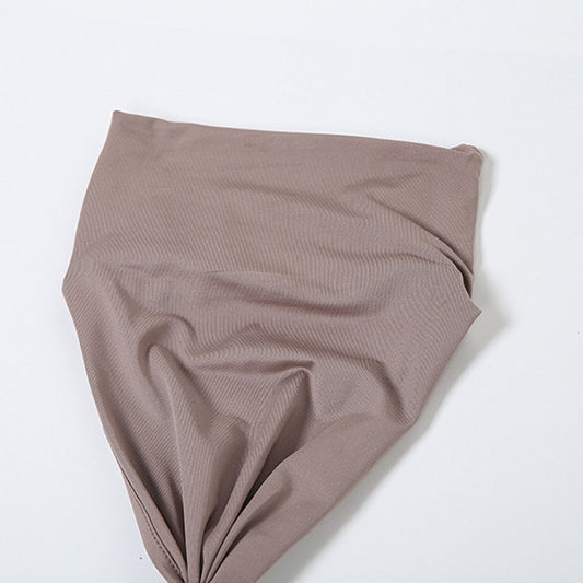 Taupe textured fabric for elegant summer women’s fashion ملابس in stylish backless set