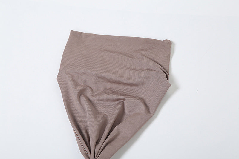 Taupe textured fabric for elegant summer women’s fashion ملابس in stylish backless set