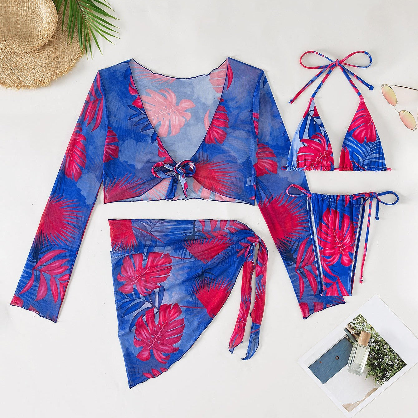 FOUR PIECE LACE UP SWIMSUIT-VETEMENTS