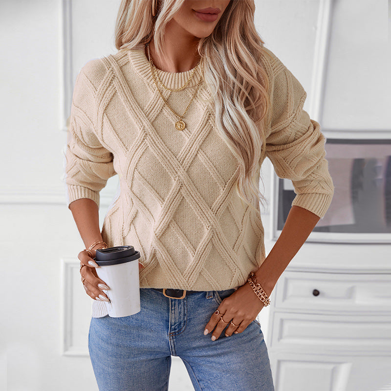 Winter Loose Round Neck Knitted Top