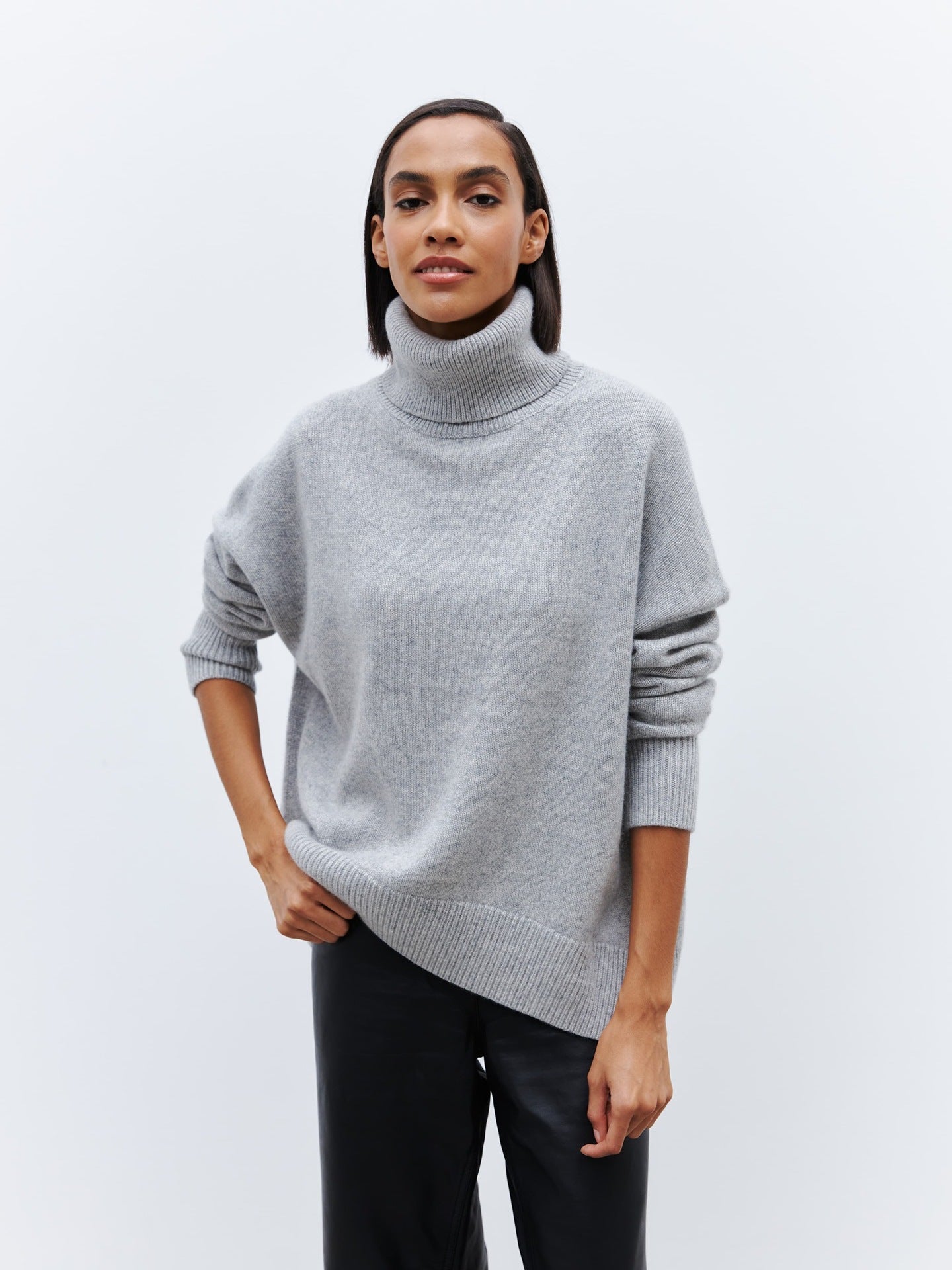 Elegant Knitted High Neck Sweater